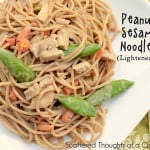 Weight Watchers friendly, Easy Peanut Noodles Recipe