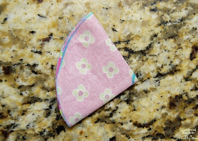 Make these adorable No Sew Fabric Flowers in less than a minute!