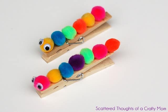 Kid Craft: Clothespin Caterpillars - Scattered Thoughts of a Crafty Mom by  Jamie Sanders