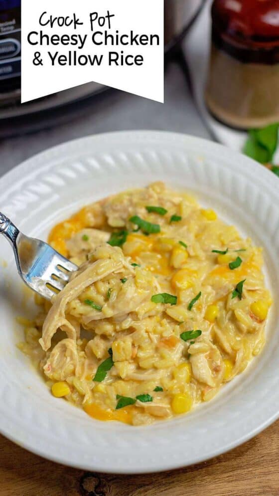 Crock-Pot Cheesy Chicken and Yellow Rice