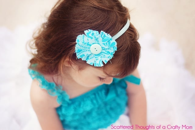 Ways to use fabric scraps, Scrap Busting Fabric Flower