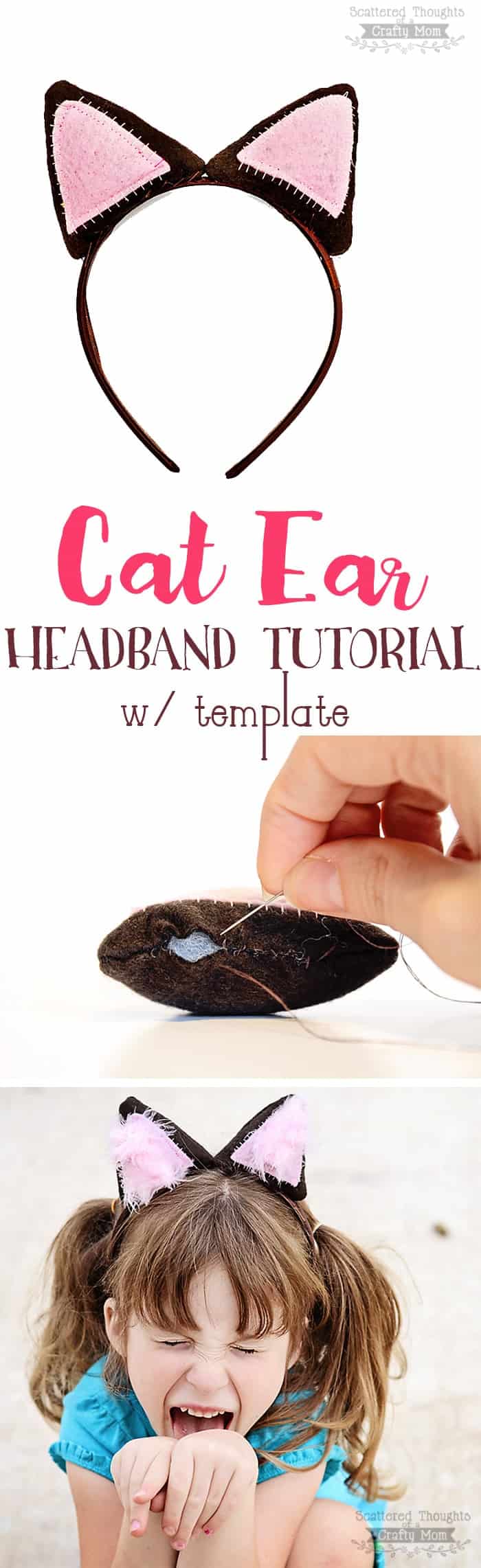 DIY Cat Ear Headband Tutorial W Template Scattered Thoughts Of A