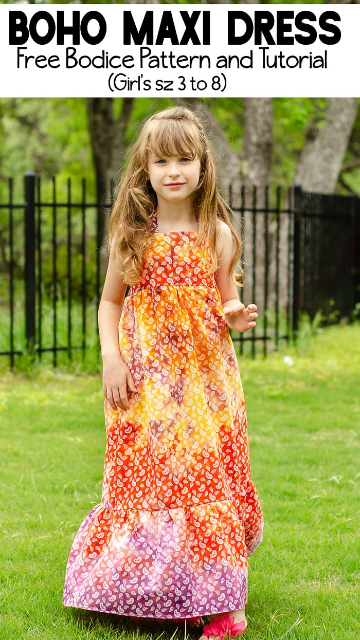 The Boho-Maxi Dress Tutorial and Pattern - Scattered Thoughts of a Crafty Mom by Jamie Sanders