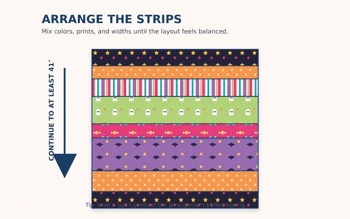 free strip pieced table runner pattern