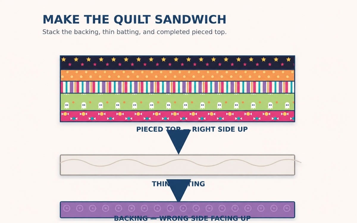make the quilt sandwich