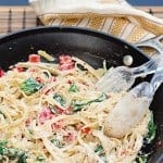 Lemon Ricotta Pasta with Spinach and Red Peppers: If you enjoy simple and light pasta dishes, then you will love this dish!