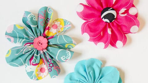 Image for Simple 5 Inch Fabric Flower Tutorial