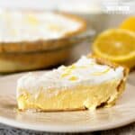 This Lemon Cheesecake Pie recipe is perfect for lemon lovers- so sweet, lemony and creamy, with just a tiny bit of tartness- yum! Plus it is so much easier to make than a traditional cheesecake.