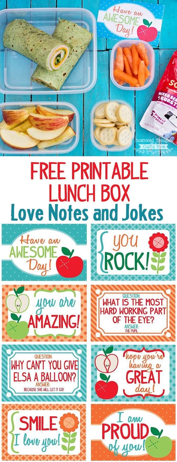 Free Printable Lunch Box Notes For Back To School Scattered Thoughts Of A Crafty Mom By Jamie 