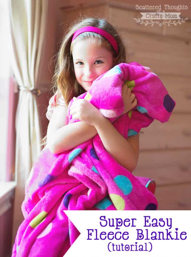 Easy Fleece Blanket Tutorial Scattered Thoughts of a Crafty Mom by