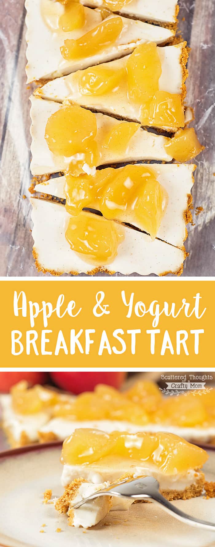 This Apple and Yogurt Tart is so simple to make and is great as a delicious snack, dessert and yes, even breakfast!
