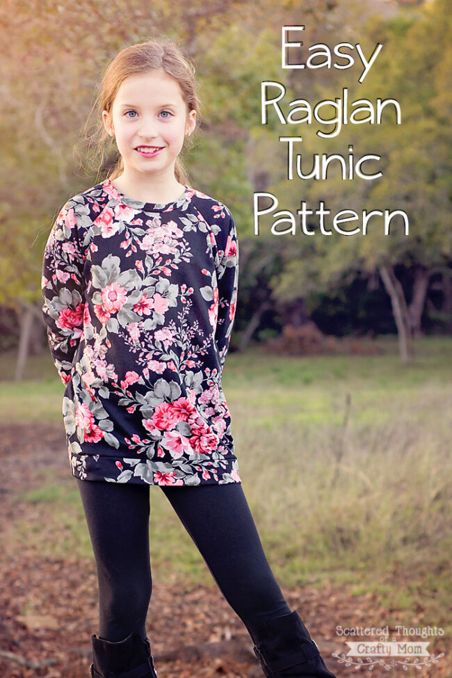 Sew an Easy Raglan Tunic (Free Raglan Top Pattern) - Scattered Thoughts ...