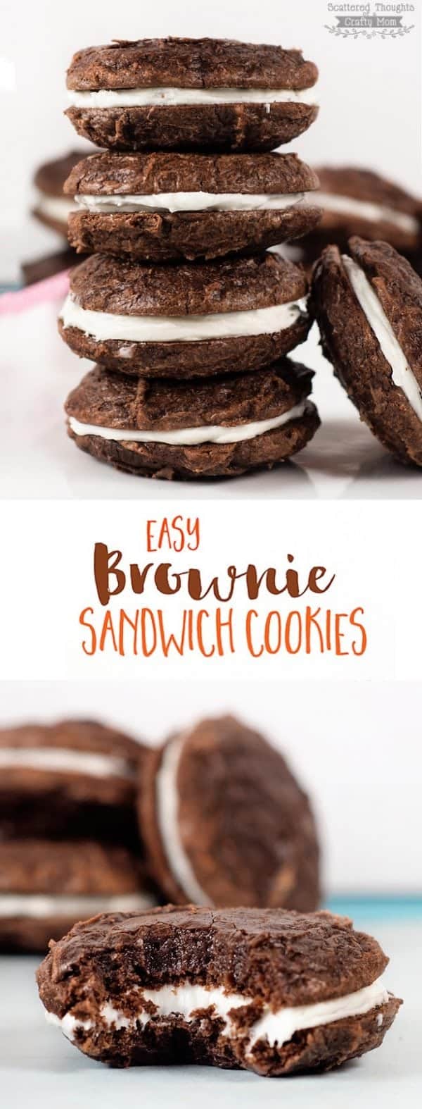 Easy Brownie Sandwich Cookies Scattered Thoughts of a Crafty Mom by