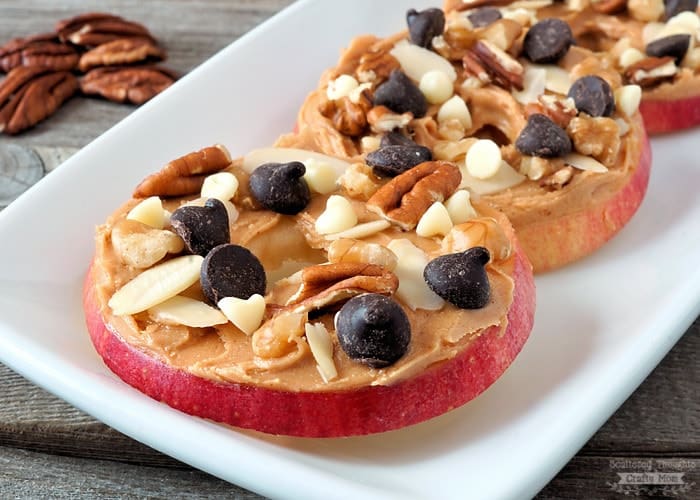 after school snack idea: apples and peanut butter