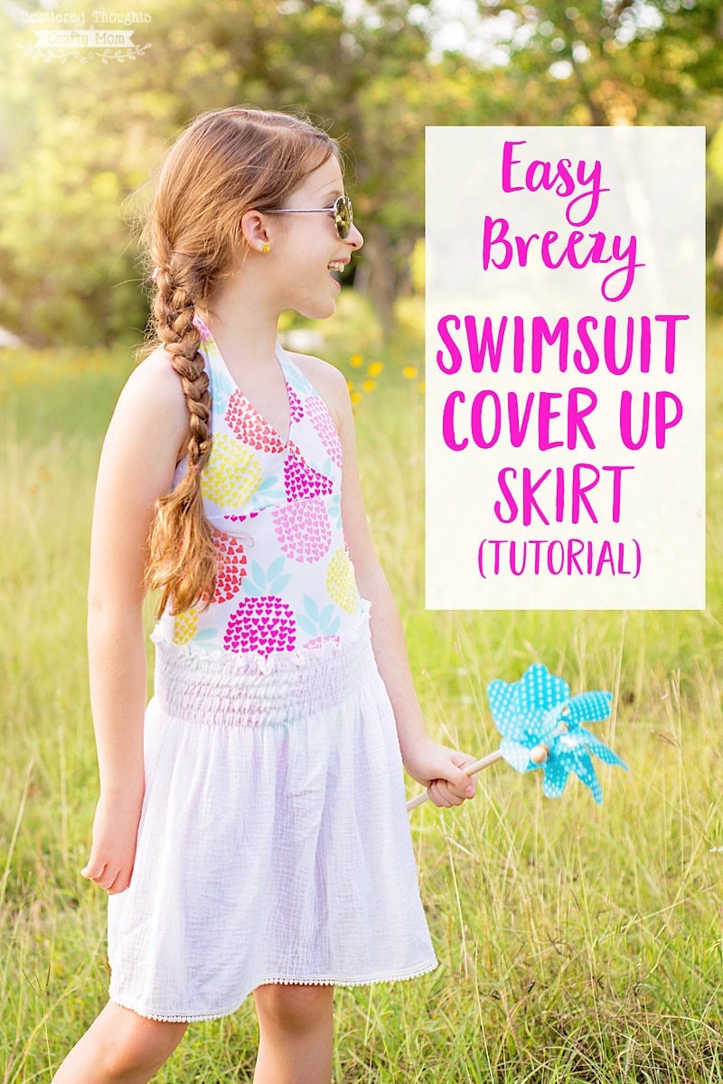 How to sew a quick and easy swimsuit cover up skirt!