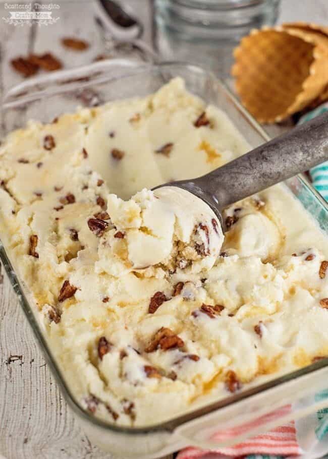 Homemade Buttered Pecan Ice Cream Recipe Scattered Thoughts of a