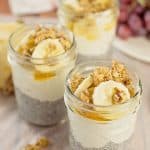 This Banana Nut Chia and Yogurt Parfait tastes just like a Banana Cream Pie!
