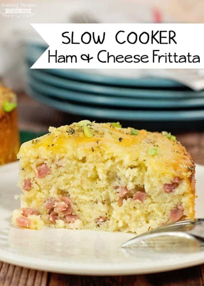 Slow Cooker Ham and Cheese Frittata