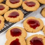 Flourless Peanut Butter and Jelly Cookies (low sugar)