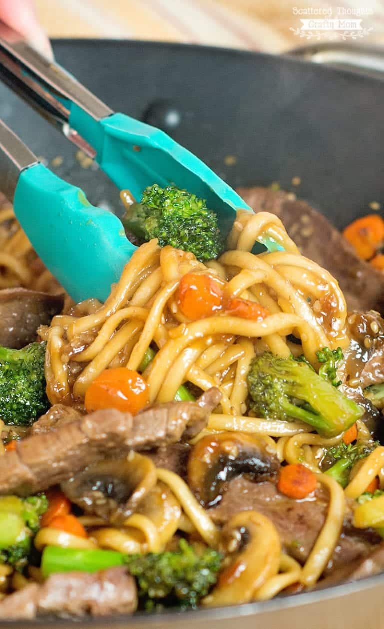 Teriyaki Beef and Broccoli with Udon Noodles Scattered Thoughts of a Crafty Mom by Jamie Sanders