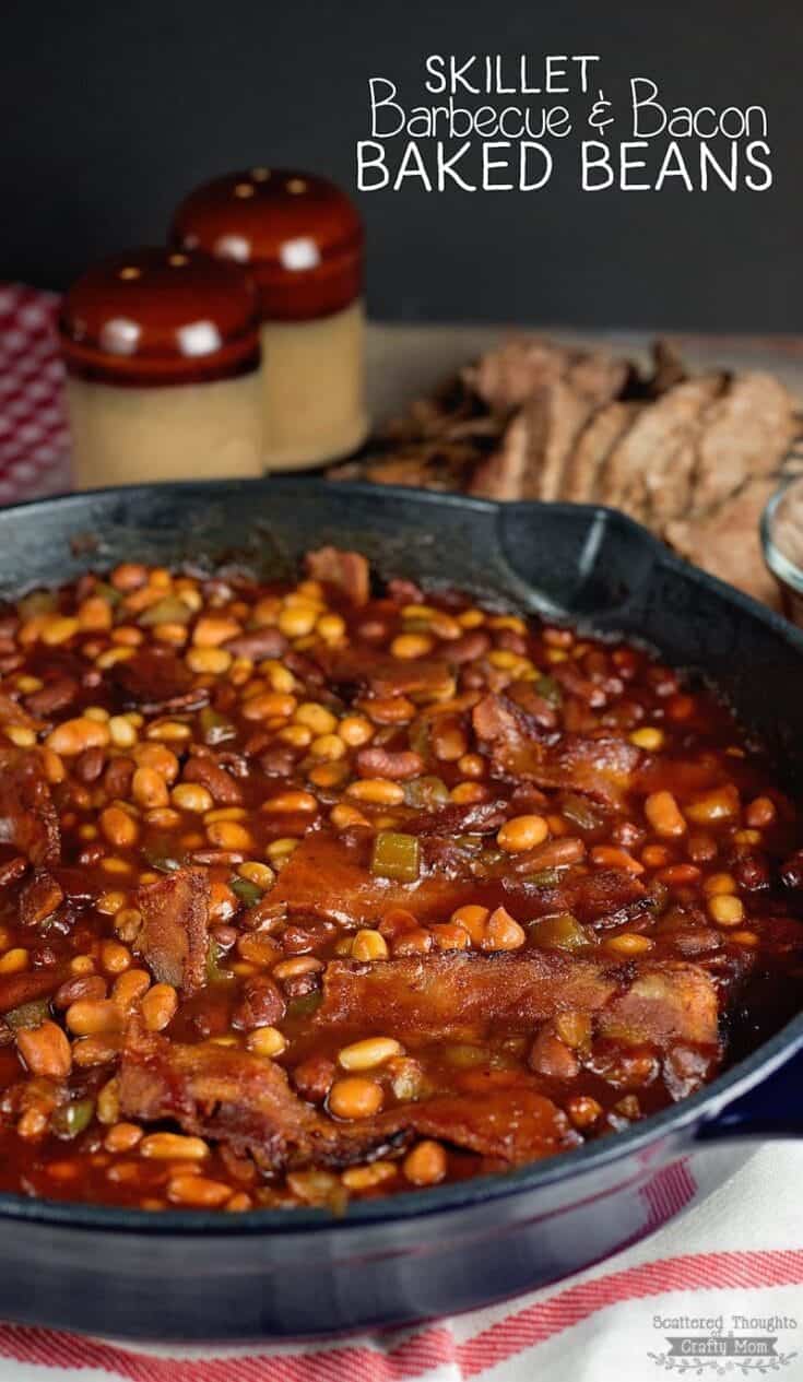 The Best Skillet Barbecue Baked Beans with Bacon Recipe Ever