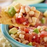 Easy Bean and Corn Salsa - Perfect snack for game day or any other get-together!