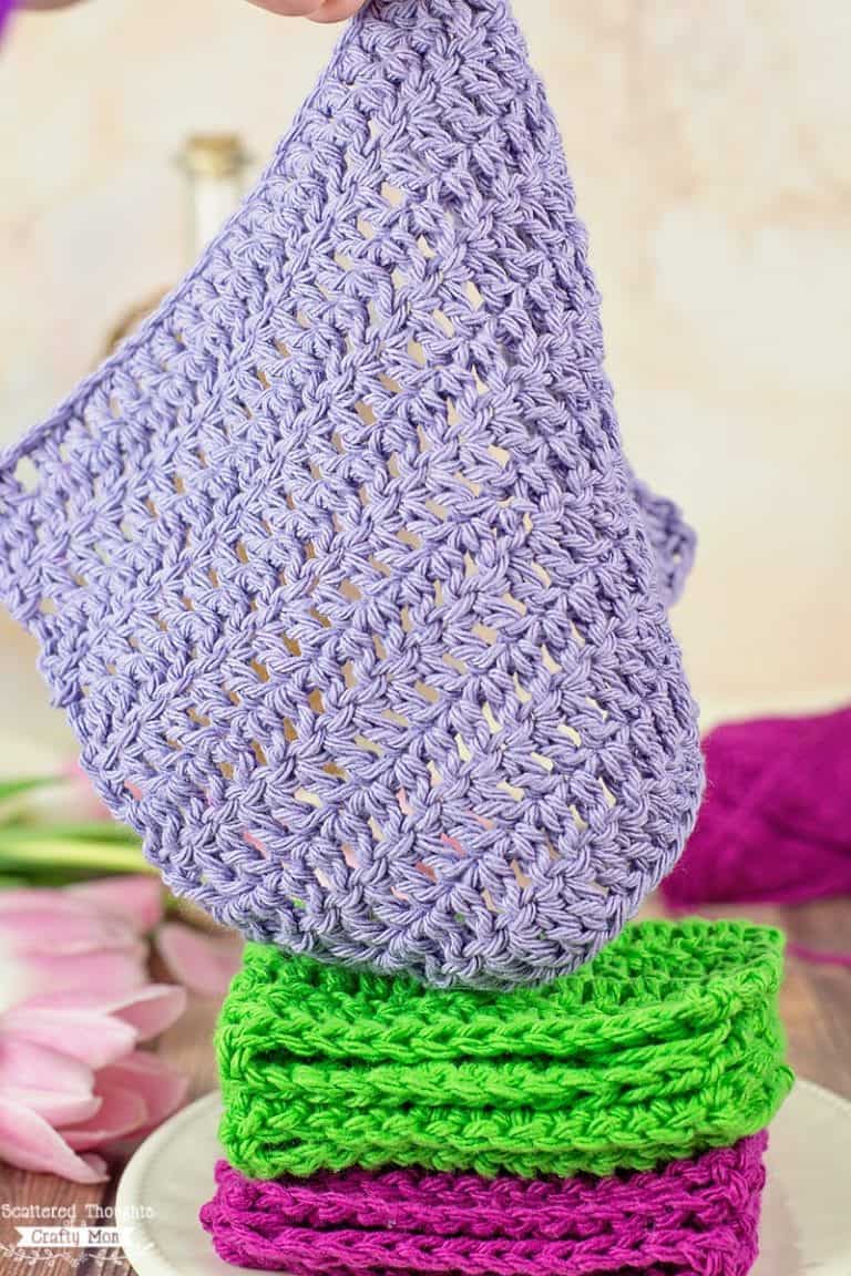 DIY Reusable Cleaning Cloths (+ Free Crochet Pattern) Scattered