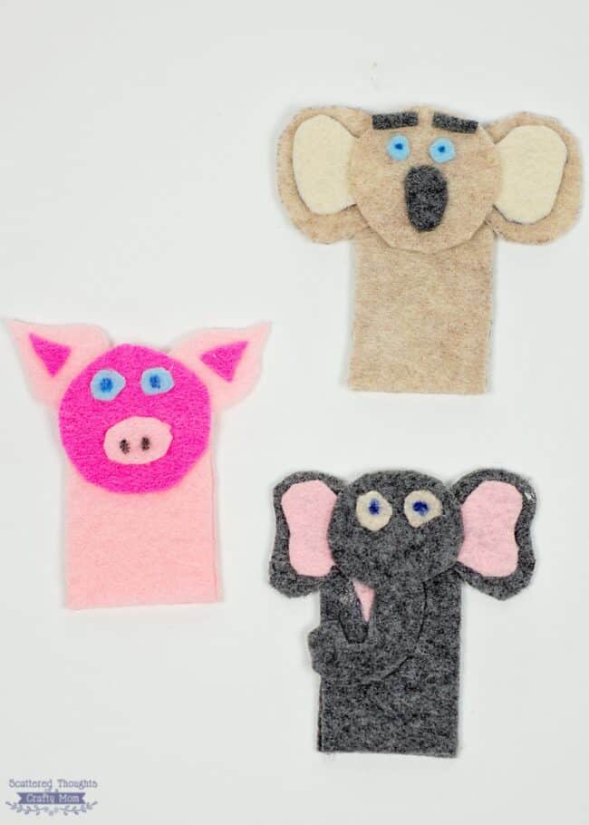 How to Make Felt Finger Puppets (crafts for kids) Scattered Thoughts