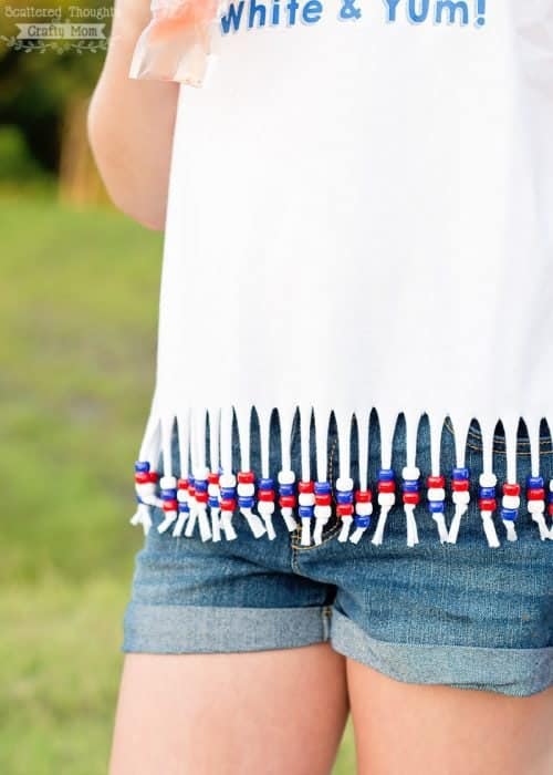 How to Make a Beaded TShirt, + Red, White and Yum! printable