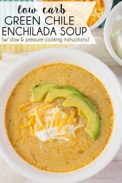 Low Carb Green Chile Enchilada Soup