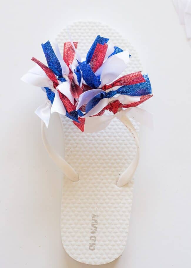 flip flops with ribbon ties