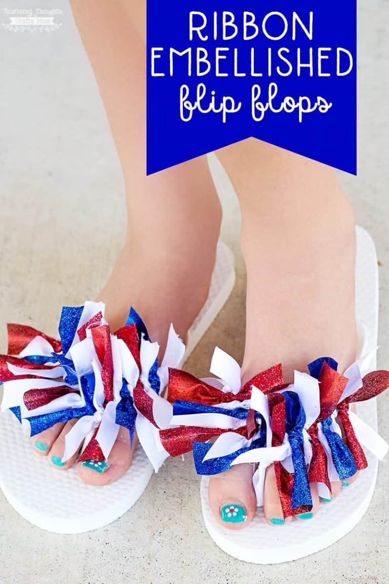 flip flops with ribbon ties