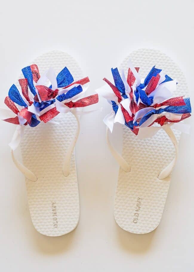 flip flops with ribbon ties