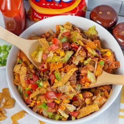 Mom’s Frito Taco Salad with Catalina Dressing