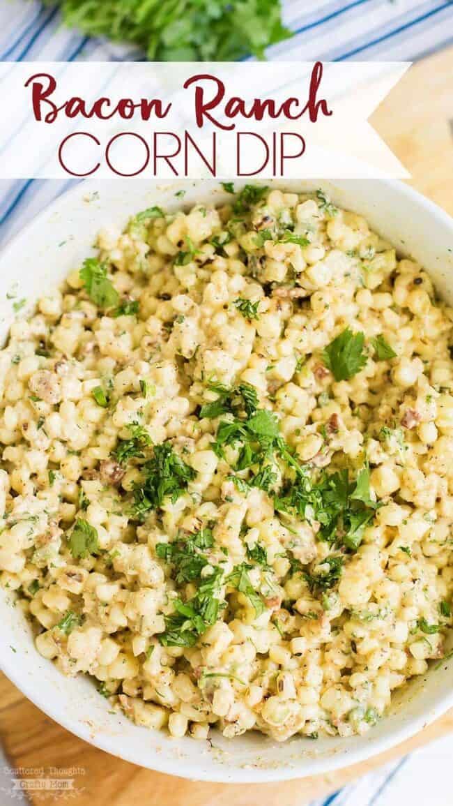 Bacon Ranch Corn Dip Recipe (Ultimate Game Day Dip) Scattered