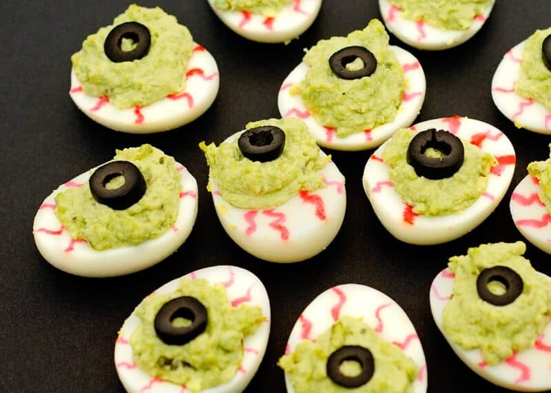 Spooky Monster Eyes Halloween Deviled Eggs Scattered Thoughts of a