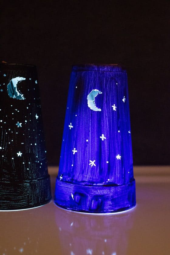 Kid Craft Easy DIY Nightlights (from a foam cup)