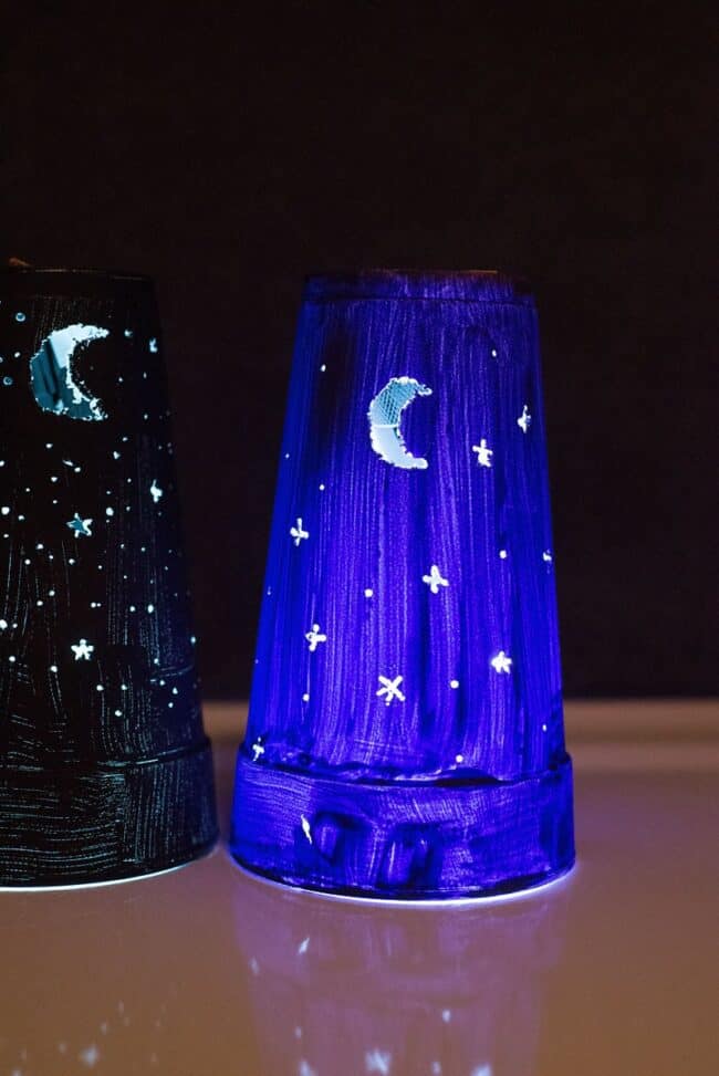 Kid Craft Easy DIY Nightlights (from a foam cup)