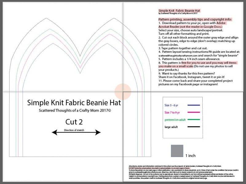 Free Beanie Hat Pattern 4 Sizes Scattered Thoughts Of A Crafty Mom 