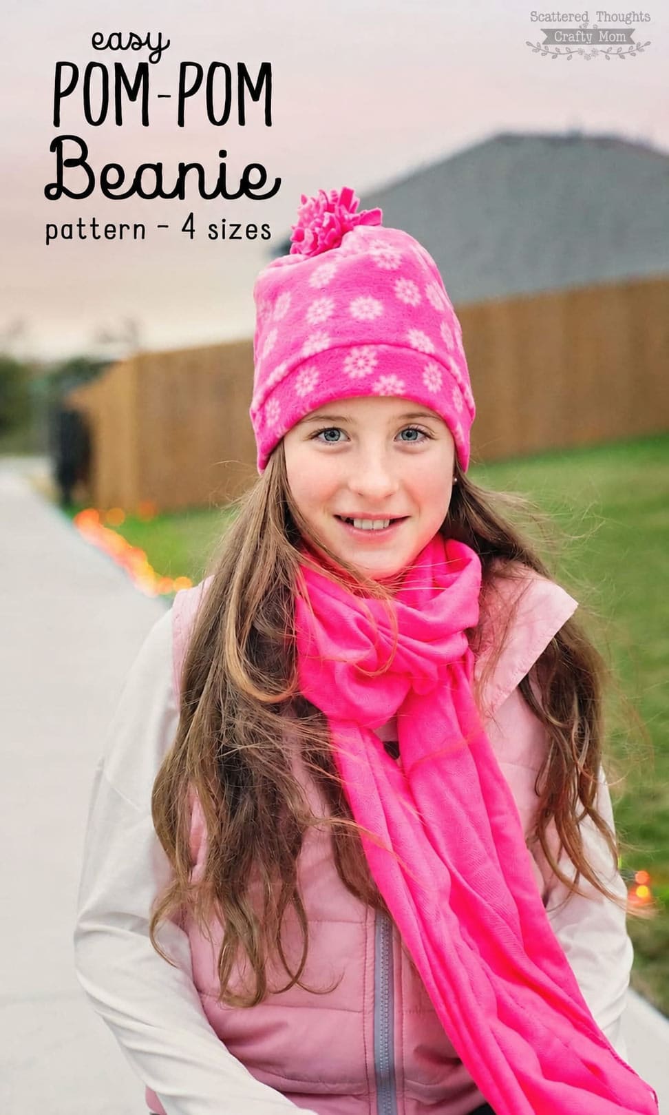 free Pom Pom Fleece Beanie pattern