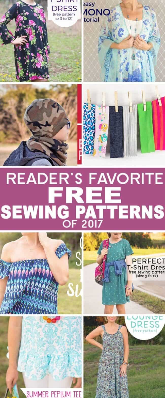 Readers Favorite Best Free Sewing Patterns and Craft Posts of 2017