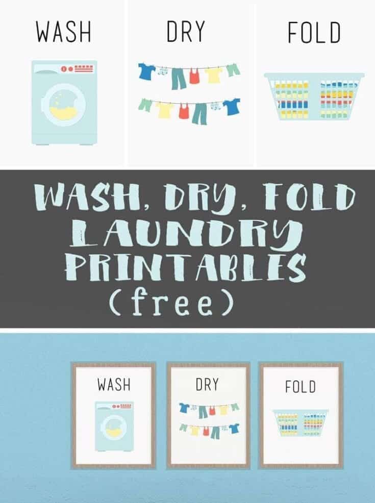 Free Wash Dry Fold Printable for your Laundry Room! - Scattered ...