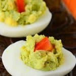 Are you a fan of Guacamole? Then these delicious Avocado Deviled Eggs are the perfect party appetizer or snack! (And bonus, if sharing, your guests will never know they're low carb!)