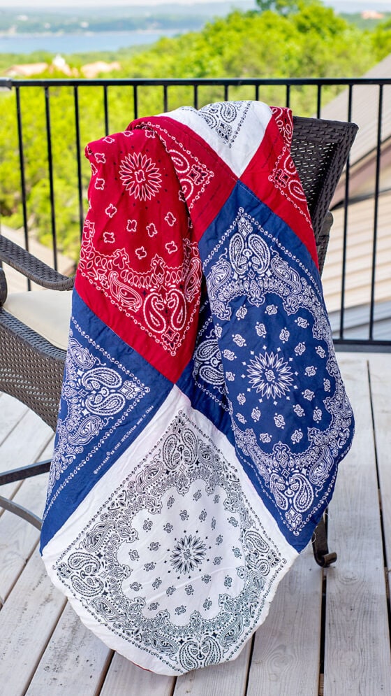 How to Make a Bandana Quilt in just a Few Short Hours!
