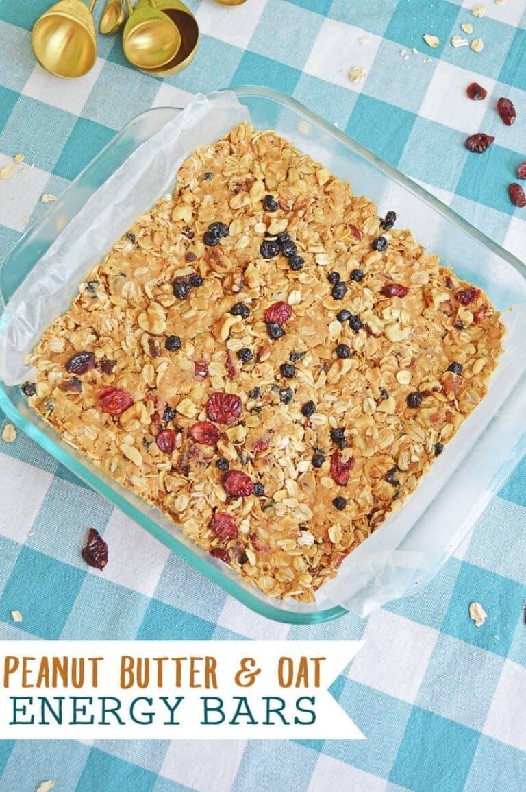 Peanut Butter and Oatmeal Energy Bars