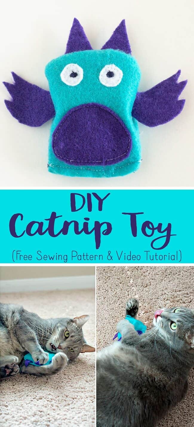 DIY Catnip Toy (with free printable pattern and video tutorial ...