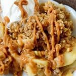 slow cooker dessert: apple pear crisp