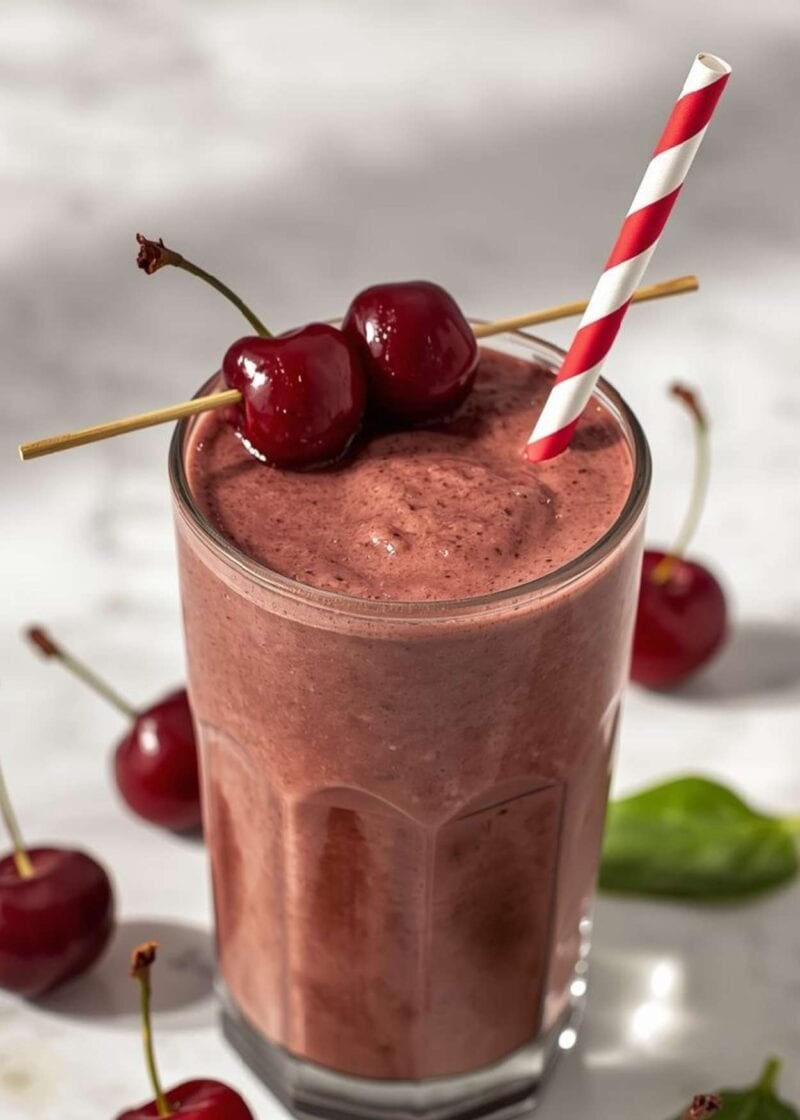  Cherry Vanilla Green Smoothie (158 calories)