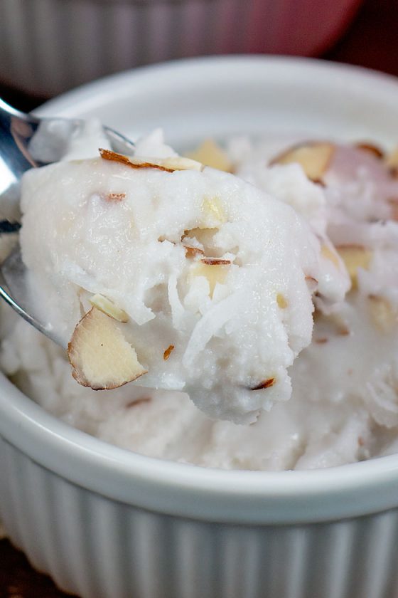 Easy Coconut Sorbet In the Ice Cream Maker Scattered Thoughts of a