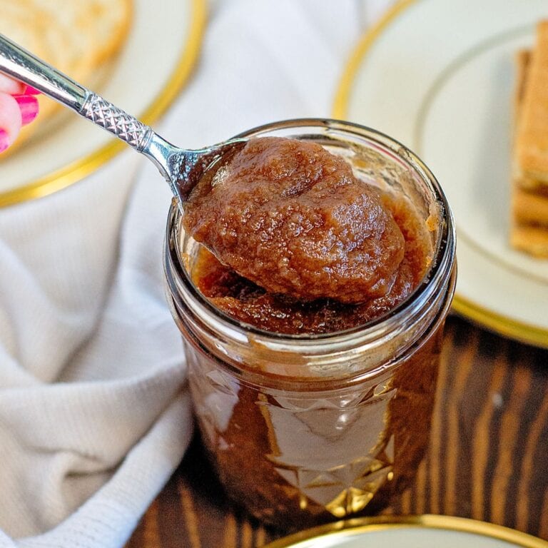 homemade apple butter in the slow cooker